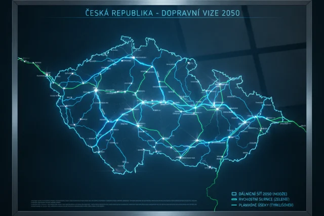 dálniční síť čr 2050